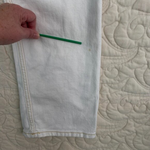 MNG Denim White Mom Jeans Button Fly Relaxed Fit Size 8 - Picture 8 of 13